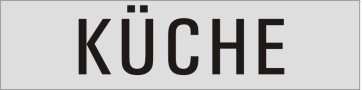 KÜCHE Aluminiumschild 10167-E