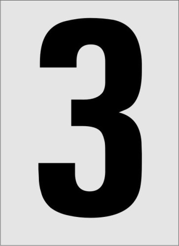 Nummer 3 Aluminiumschild 1183-E