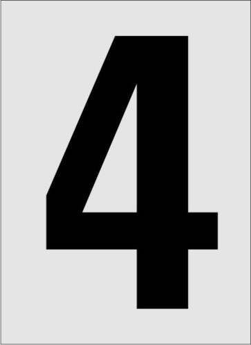 Nummer 4 Aluminiumschild 1184-E