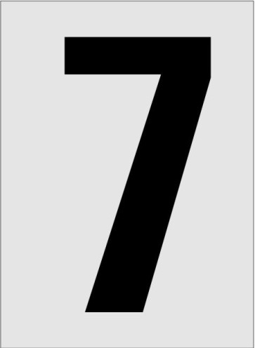 Nummer 7 Aluminiumschild 1187-E
