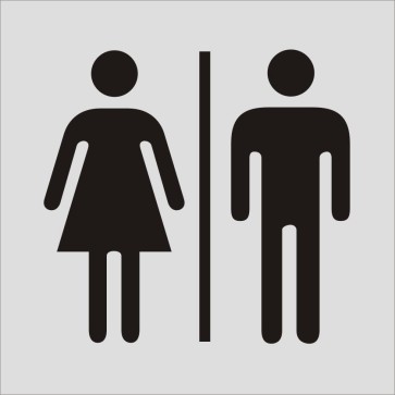 WC Damen/Herren Aluminiumschild 17135-E