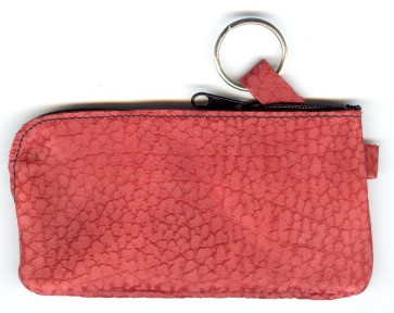 Schlüsseletui aus Leder mit Reissverschluss