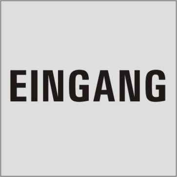 EINGANG Aluminiumschild 20206-E