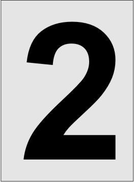 Nummer 2 Aluminiumschild 2230-2