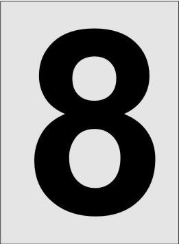 Nummer 8 Aluminiumschild 2230-8