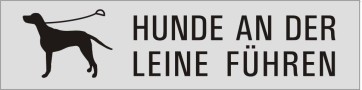 HUNDE AN DER LEINE FÜHREN Aluminiumschild 27190-E