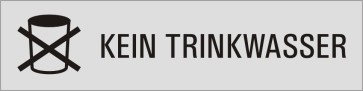 KEIN TRINKWASSER Aluminiumschild 27191-E