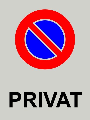 Parkverbotsschild PRIVAT gross