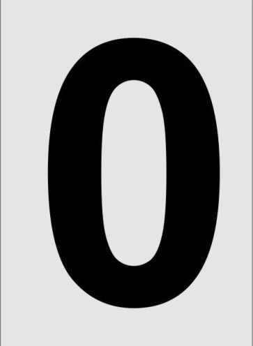 Nummer 0 Aluminiumschild 4055-0