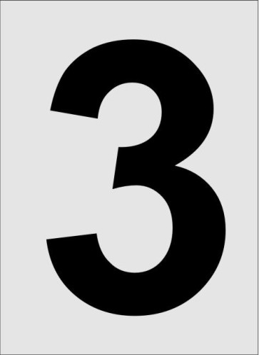 Nummer 3 Aluminiumschild 4055-3