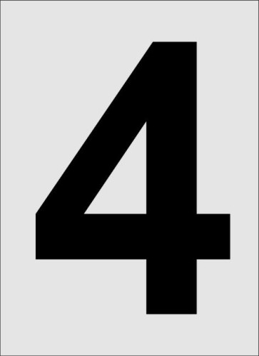 Nummer 4 Aluminiumschild 4055-4
