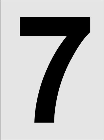 Nummer 7 Aluminiumschild 4055-7