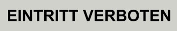 Budget Parkplatzschild EINTRITT VERBOTEN