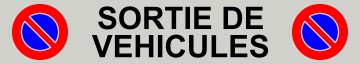 Budget Parkplatzschild SORTIE DE VEHICULES