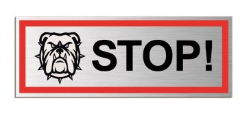 Stop Hund Aluminiumschild 53401