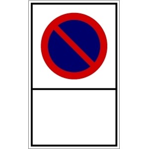 Parkverbotsschild leer gross