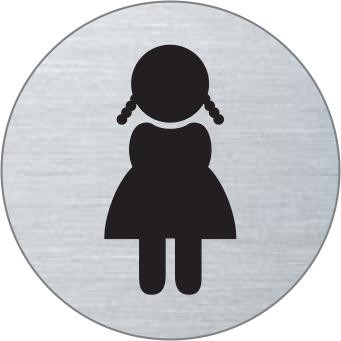 WC Mädchen Edelstahlschild 7136