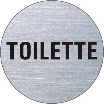 TOILETTE Edelstahlschild 7161