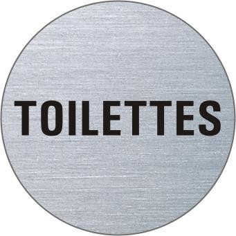TOILETTES Edelstahlschild 7235