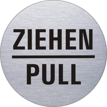 ZIEHEN/PULL Edelstahlschild 7720