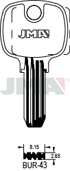 Schlüsselrohling Spezialprofil - BUR-43