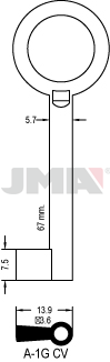 Möbelschlüssel - A-1G CV