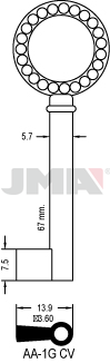 Möbelschlüssel - AA-1G CV