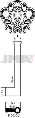 Möbelschlüssel - E-0G CV