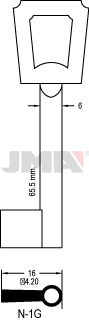 Möbelschlüssel - N-1G
