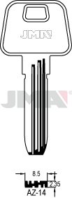 Schlüsselrohling Spezialprofil - AZ-14
