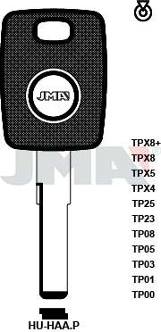 Transponder-Schlüsselrohling - TP00HU-HAA.P