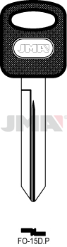 Schlüsselrohling-Plastikkopf - FO-15D.P