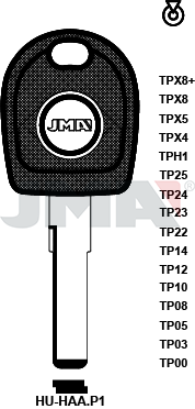 Transponder-Schlüsselrohling - TP00HU-HAA.P1