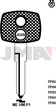 Transponder-Schlüsselrohling - TP00ME-HM.P1