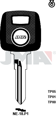 Transponder-Schlüsselrohling - TP00NE-18.P1