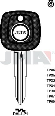 Transponder-Schlüsselrohling - TP00DAI-1.P1
