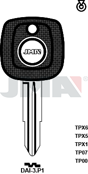 Transponder-Schlüsselrohling - TP00DAI-3.P1