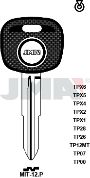 Transponder-Schlüsselrohling - TP00MIT-12.P