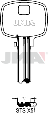 Schlüsselrohling Spezialprofil - STS-X5