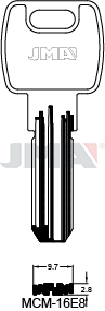 Schlüsselrohling Spezialprofil - MCM-16E8