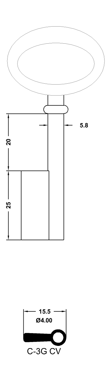 Möbelschlüssel - C-3G CV