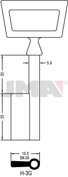 Möbelschlüssel - H-3G