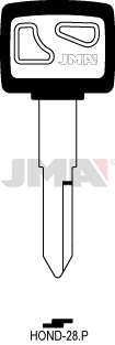 Schlüsselrohling-Plastikkopf - HOND-28.P