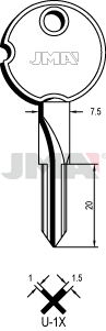 Schlüsselrohling - U-1X