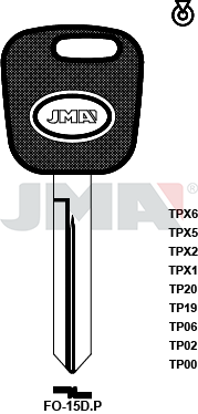 Transponder-Schlüsselrohling - TP00FO-15D.P