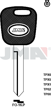 Transponder-Schlüsselrohling - TP00FO-16.P