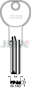 Schlüsselrohling Spezialprofil - IS-14D