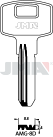 Schlüsselrohling Spezialprofil - AMG-8D