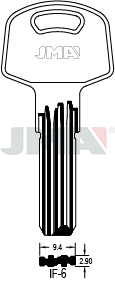 Schlüsselrohling Spezialprofil - IF-6