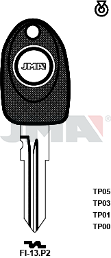 Transponder-Schlüsselrohling - TP00FI-13.P2